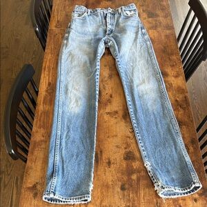 Vintage wrangler women's Light Blue Straight-Leg Jeans